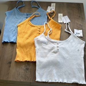 THREE BUNDLE: small American Eagle Crop Tops